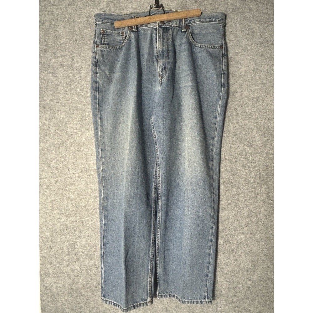 Levis 550 Relaxed Fit Jeans Mens 36x30 Light Wash Blue Denim Red Tab - Picture 2 of 8